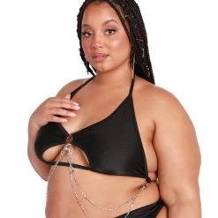 Rolita Couture X IHR Black Rebel Chain Top Clothing