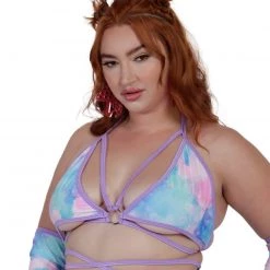 Rolita Couture Pastel Tie-Dye Butterfly Kisses Wrap Top