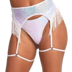 Roma She's So Lucky Sequin Fringe Garter Belt