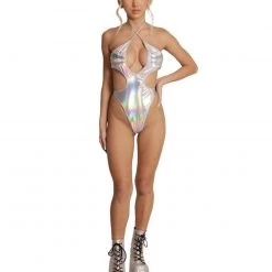 Roma X IHR Feel The Glow Holo Keyhole Bodysuit Clothing