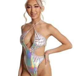 Roma X IHR Feel The Glow Holo Keyhole Bodysuit Clothing