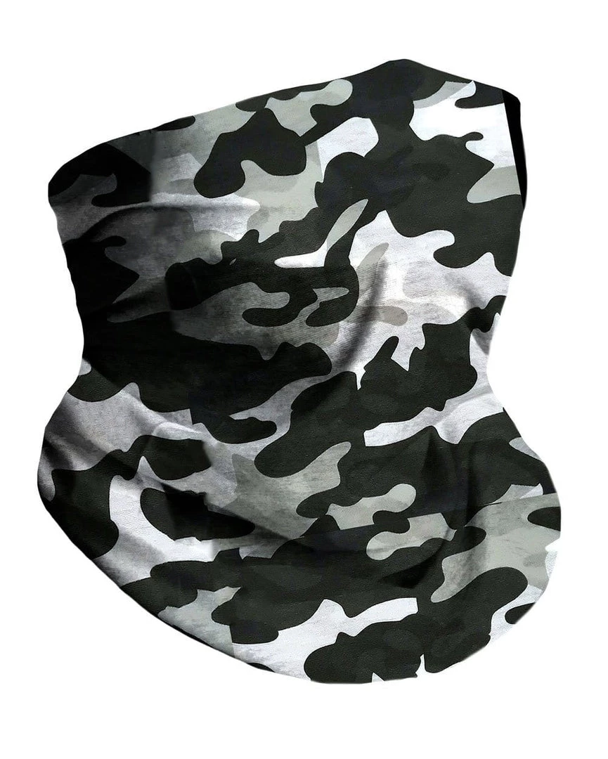 INTO THE AM Black Camo Seamless Mask Bandana Masks & Bandanas