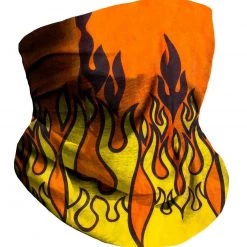 INTO THE AM Orange Flame Seamless Mask Bandana