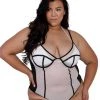MY BOO Bodysuits & One-Pieces Show Ur True Stripes Mesh Bodysuit