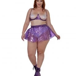 OhYes Sky Full Of Stars PVC Mini Skirt Clothing
