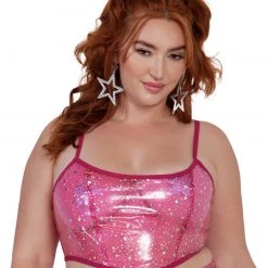 OhYes Sky Full Of Stars PVC Corset Top Clothing