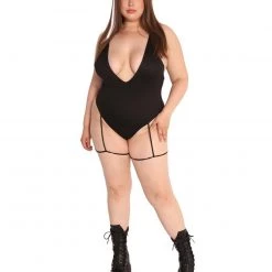 Day G Smokin' Hot Deep V Harness Bodysuit Clothing