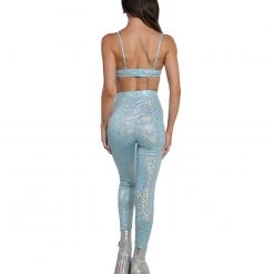 Hot & Delicious Black Bead Spectrum Sweetness Holographic Pants Set