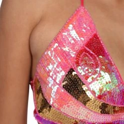 Western Fashion Tops Sparkle From Within Butterfly Sequin Top