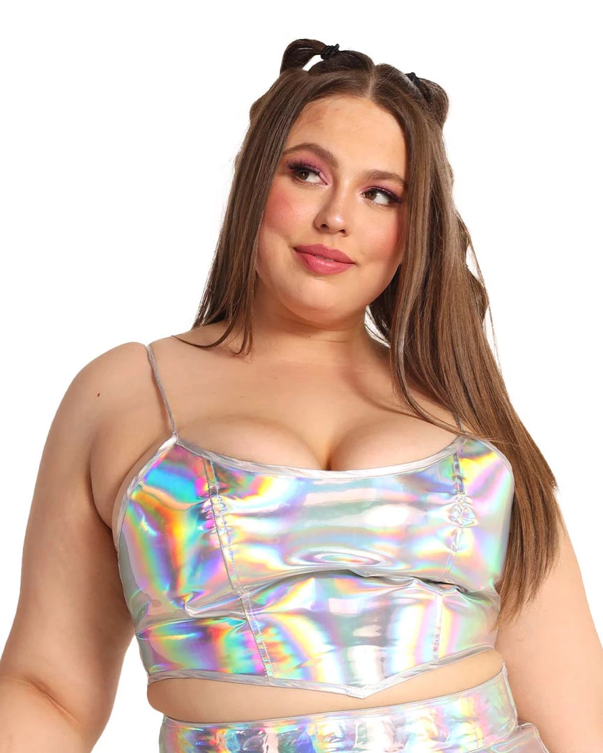OhYes Stargirl Holo Corset Top Clothing