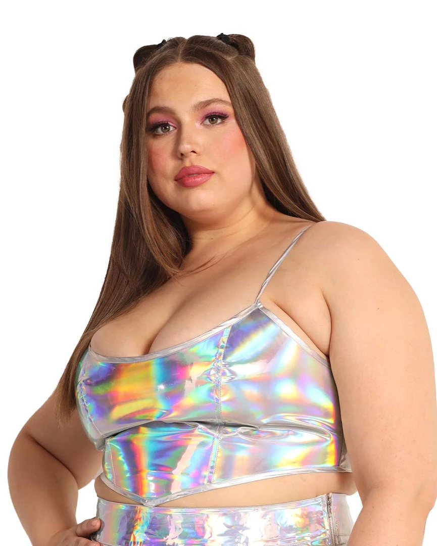 OhYes Stargirl Holo Corset Top Clothing
