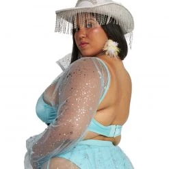 OhYes Starlight Lover Mesh Crop Top