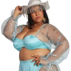 OhYes Starlight Lover Mesh Crop Top