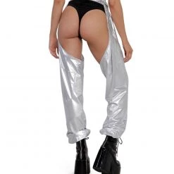 Hot & Delicious Black Bead Stay Glowin' Metallic Chaps Bottoms