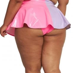 OhYes Sugar & Splice Vinyl Skater Skirt Clothing