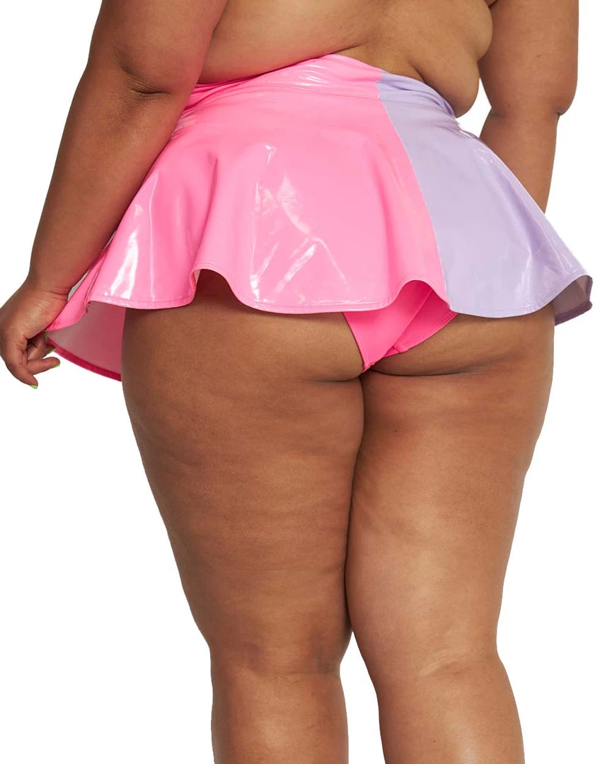 OhYes Sugar & Splice Vinyl Skater Skirt Clothing