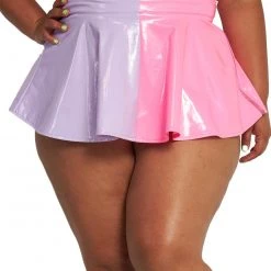 OhYes Sugar & Splice Vinyl Skater Skirt Clothing