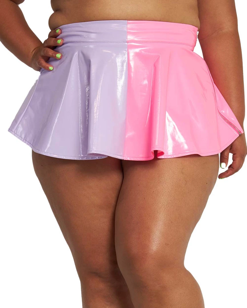 OhYes Sugar & Splice Vinyl Skater Skirt Clothing