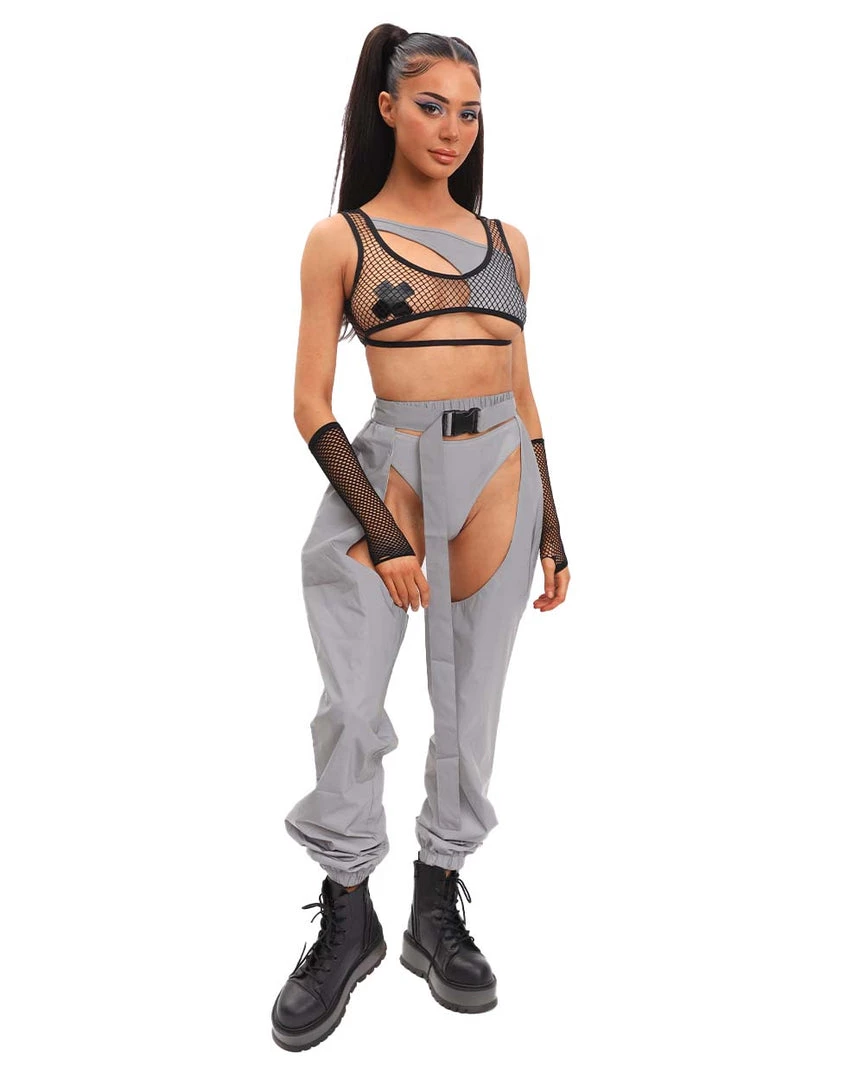 Hot & Delicious Black Bead Suncatcher Reflective Chaps New Arrivals