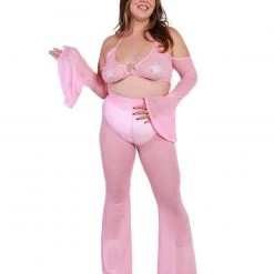 OhYes Sweet Thing High Waist Mesh Bell Bottoms