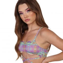 Dippin Daisies Take A Trip Wrap Around Crop Top Tops