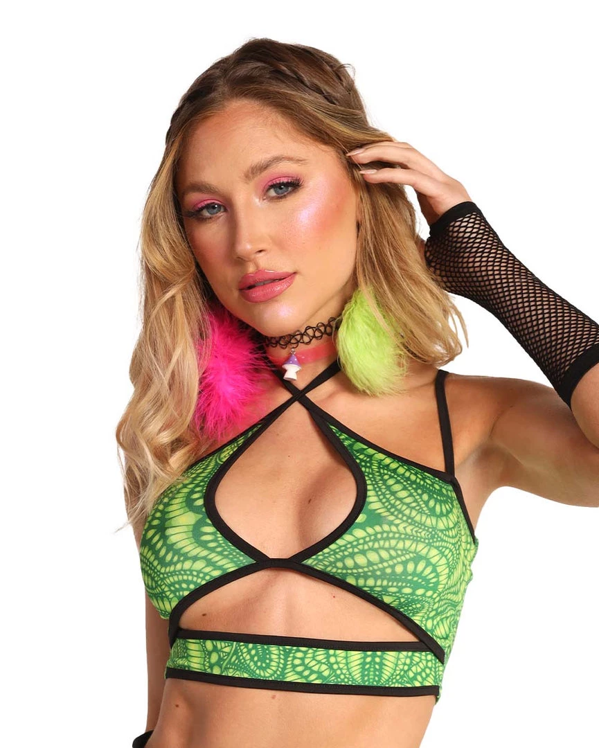 Cherry Mellow, Inc. Techno Inferno Underboob Crop Top