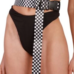 Ana Accessories Touch Move Checkered Speed Clasp Belt