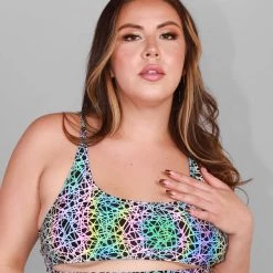 Dippin Daisies Trippy Drip Reflective Underboob Top