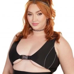 Cherry Mellow, Inc. Turn Up The Lights Speed Clasp Rainbow Reflective Crop Top New Arrivals