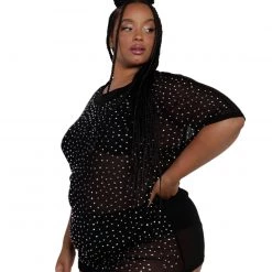 OhYes U Da Brightest Star Oversized Tee Tops