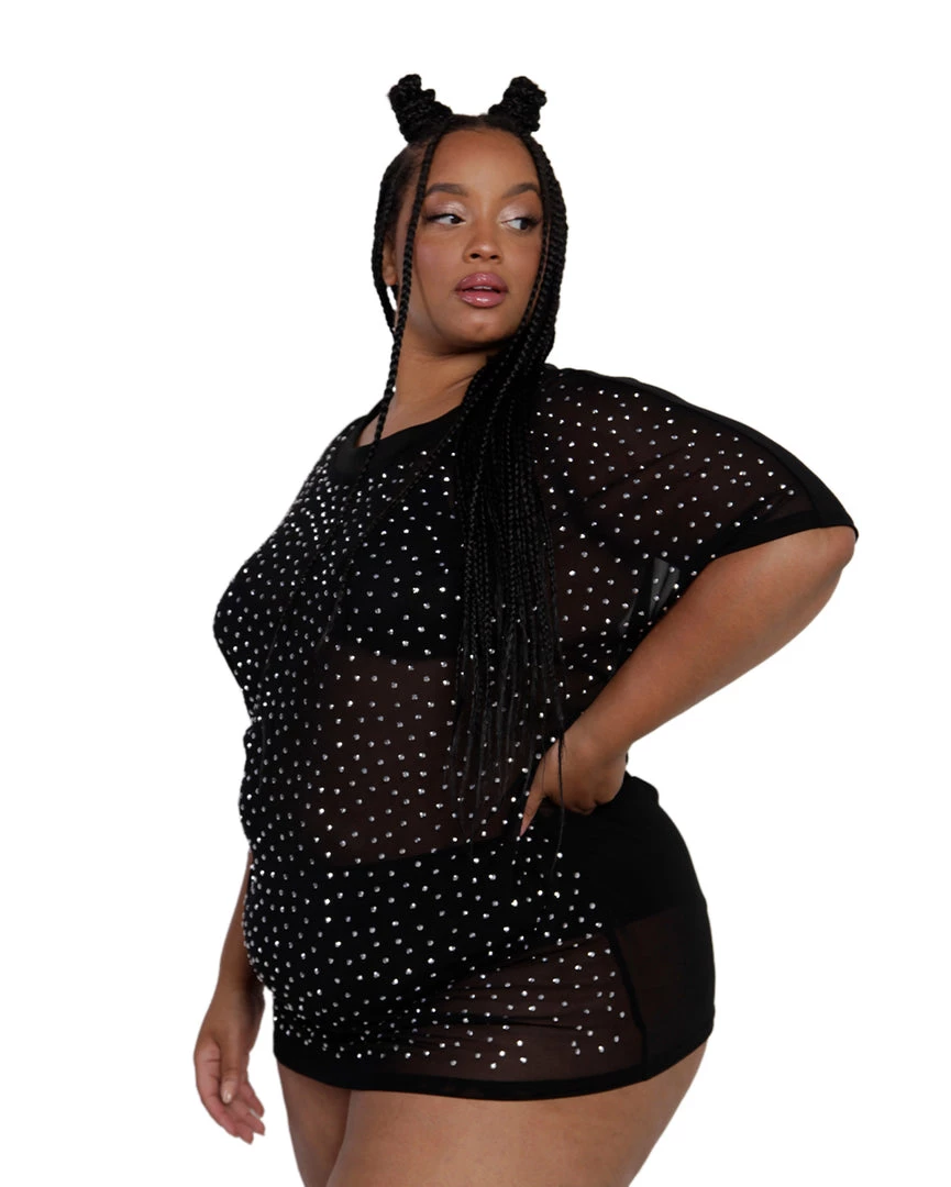 OhYes U Da Brightest Star Oversized Tee Tops