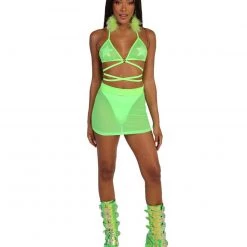 Body Language Mesh Underboob Ring Top Clothing