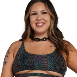 Dippin Daisies Tops Viper Queen Reflective Cutout Top