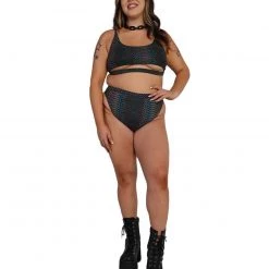 Dippin Daisies Tops Viper Queen Reflective Cutout Top