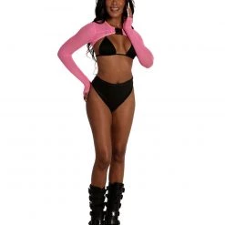 OhYes Wicked Sweet Speed Clasp Mesh Ultra Crop Top Clothing