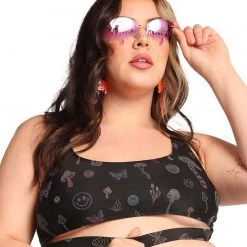 Dippin Daisies Wild Dimension Rainbow Reflective Underboob Top New Arrivals