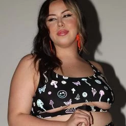 Dippin Daisies Wild Dimension Rainbow Reflective Underboob Top New Arrivals