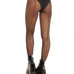 Leg Avenue Accessories Rhinestone Back Seam Fishnet Tights