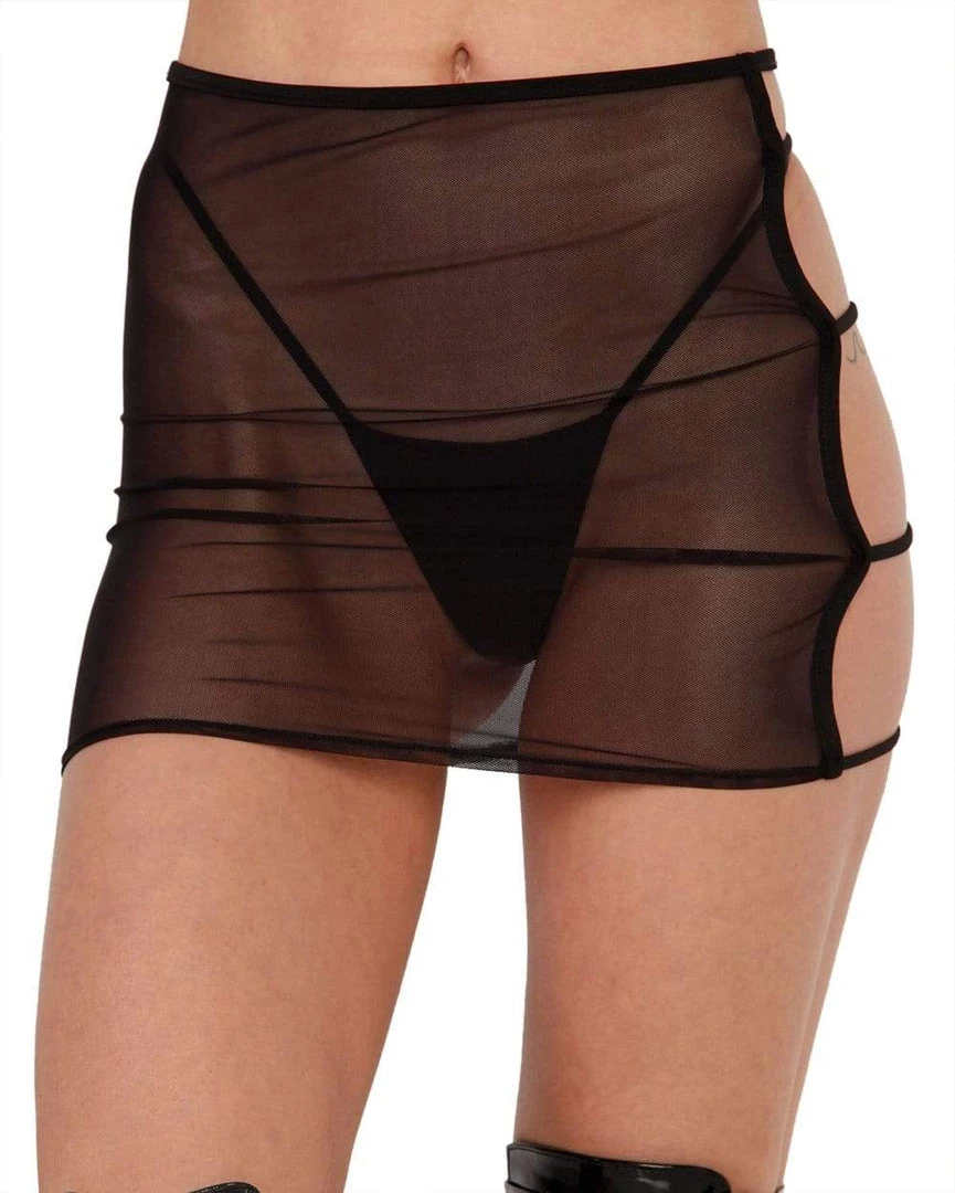 One By One Apparel Bad Lil Bish Cut Out Mini Skirt