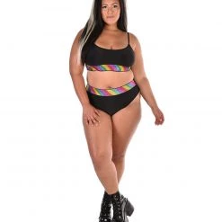 OhYes Black Rainbow High Cut Bottoms