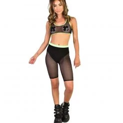 Cherry Mellow, Inc. Feisty Fishnet Biker Shorts Bottoms