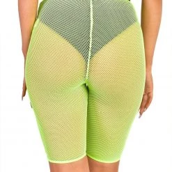 Cherry Mellow, Inc. Feisty Fishnet Biker Shorts Bottoms