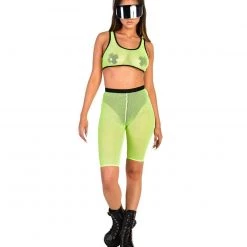 Cherry Mellow, Inc. Feisty Fishnet Biker Shorts Bottoms