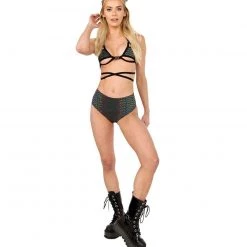 Lyte Couture Reflective Snake Slither Cage Top