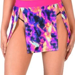 Bottoms Rolita Couture Neon Clouds Electric Amazon Skirt