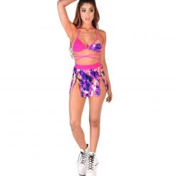 Bottoms Rolita Couture Neon Clouds Electric Amazon Skirt
