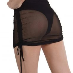 One By One Apparel Truly Iconic Ruched Mesh Mini Skirt