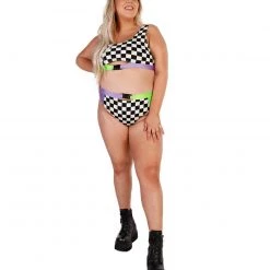 Cherry Mellow, Inc. Vroom Vroom Checker High Waisted Shorts