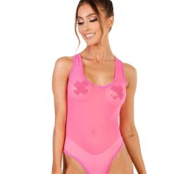 Body Language Mesh Thong Bodysuit