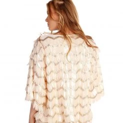 OhYes Ivory Sequin Kimono